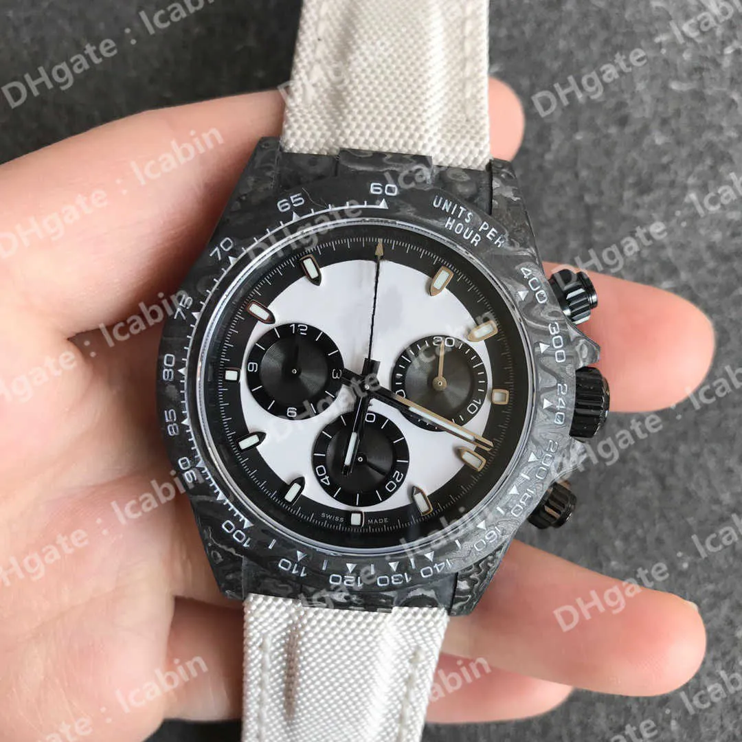 Relojes para hombre N 4130 movimiento mecánico automático material de fibra de carbono diámetro 40 mm resistencia a la corrosión reloj de lujo liviano