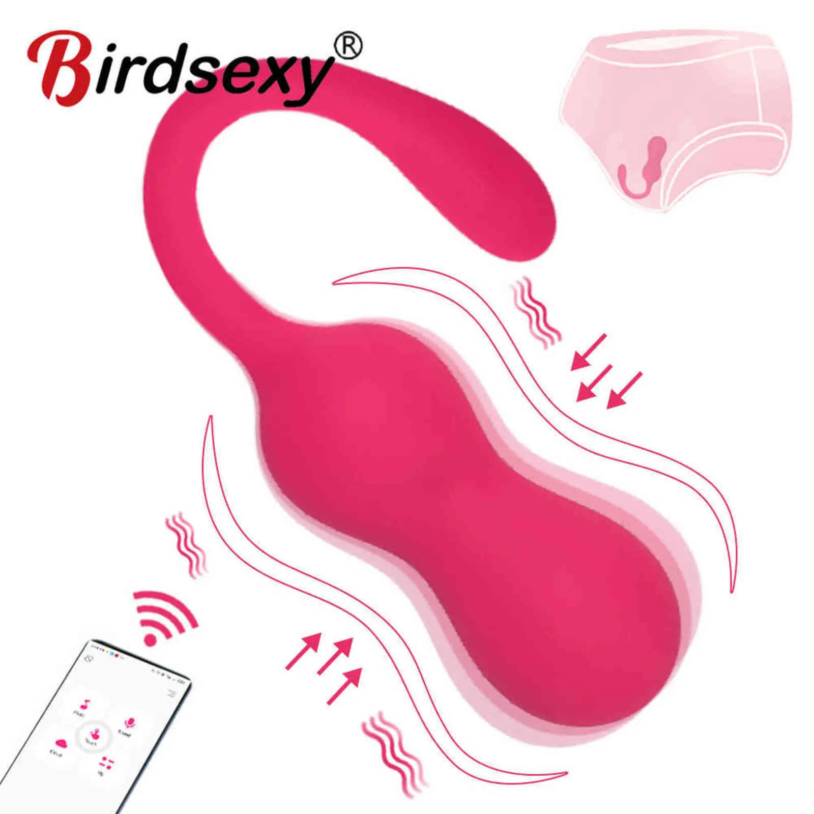 Nxy Sex Vibratori App Controllo Uovo Palla vaginale Kegel g Spot Stimolatore Vibrazione wireless Indossabile Mutandine Giocattolo per le donne 1201