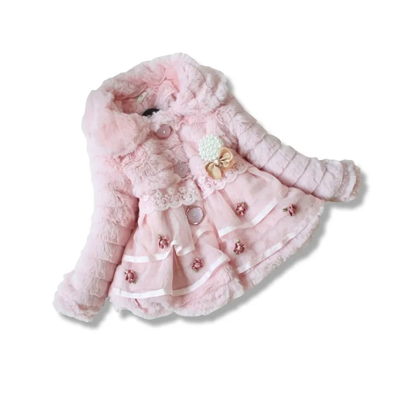 Capispalla autunno inverno di alta qualità Abiti in pelliccia sintetica Ragazze Giacche Cappotto per bambini 211204