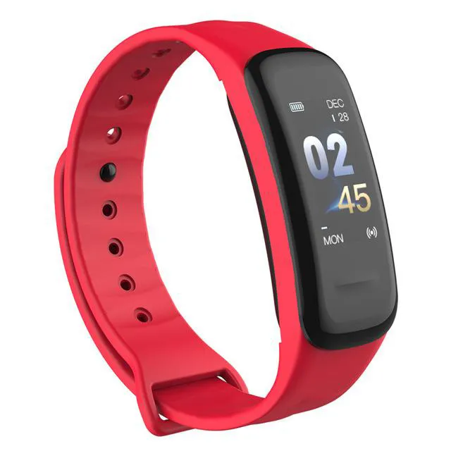 Fitness Tracker Bracelet intelligent C1Plus Bracelets à écran couleur Tension artérielle Moniteur de fréquence cardiaque Bande C1S pour montre de sport Android