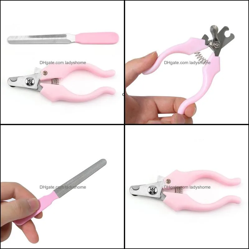 Pet Nail Claw Cutter Stainless Steel Professional Grooming Scissors Cats Nails Clipper Trimmer Dog Nail Clippers HWE6937