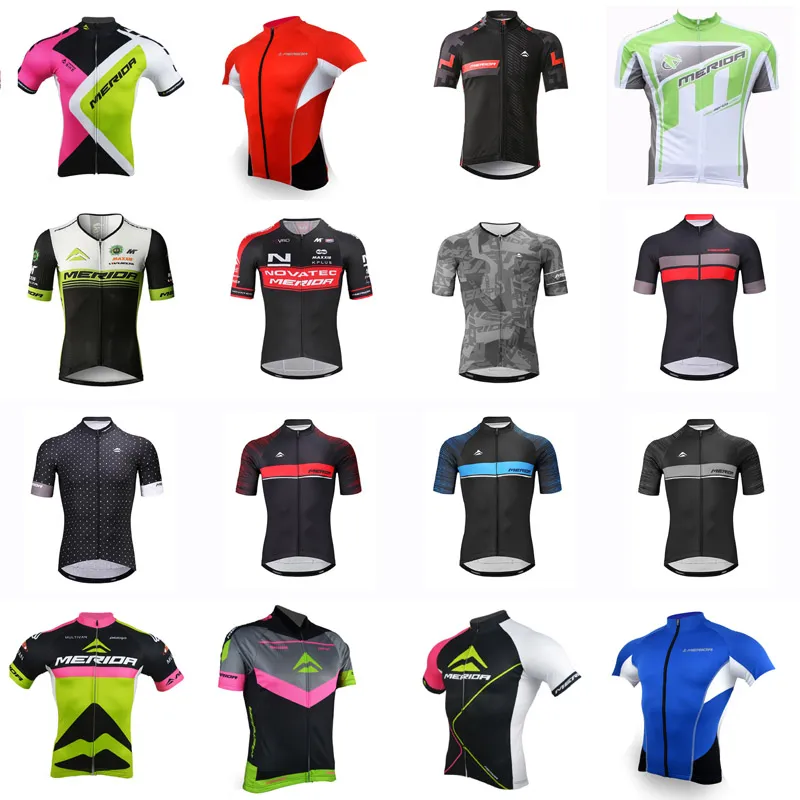 Merida Team Heren Fietsen Korte Mouwen Jersey Road Racing Shirts Fiets Tops Zomer Ademend Outdoor Sport Maillot S21042667