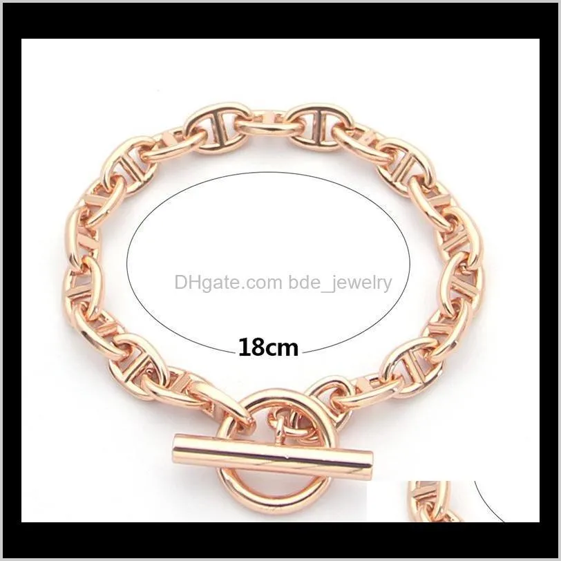 2021 jewelry wholesale foreign trade hot bracelet japanese buckle bracelet men and women pig nose bracelet ot snap asia gold