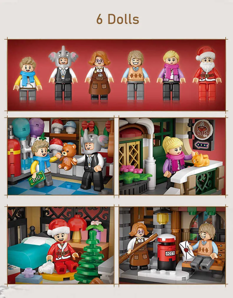 2506 Stücke Mini Blöcke Weihnachten Kaffee Haus Shop Drei Etagen Santa  Claus Baum Ziegel Spielzeug Für Kinder Erwachsene Weihnachten Geschenk  Loz1054 G1204 Von 68,61 €