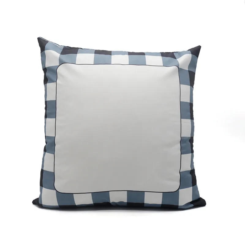 Lattice Heat Transfer Household Pillow Case Double Sided Sublimation Blank Sofa Decorative Pillowcase DIY Creative Gift