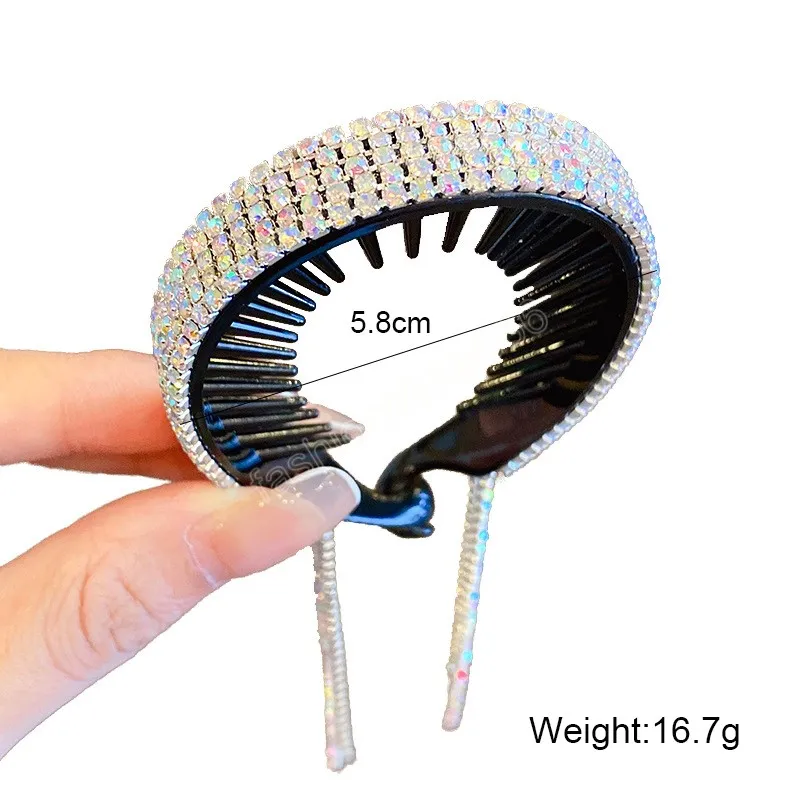 6 Fermagli Per Capelli Con Strass In Lega Di Metallo – Colore Argento, Leggeri 46 G, Per Matrimoni, Feste E Uso Quotidiano, Design Brillante E Discreto