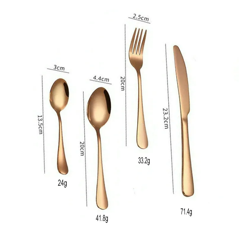 4pcs set 7 Colors High Grade Colorful Stainless Steel Flatware Set Spoon Fork Knife Teaspoon Dinnerware Set Cutlery Tableware Sets_014