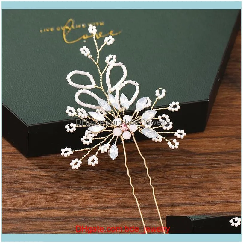 Hair Clips & Barrettes Pins Accessories For Women Wedding Jewelry Pearl Rhinestone Flower Clip Headpiece