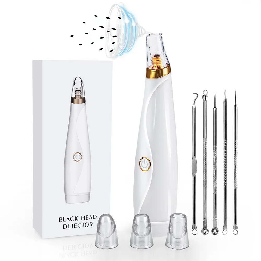 Yüz Blackhead Remover Sivilcilik Yüz Göz Kaçak Akne Temizleyici Siyah Nokta Emme Cihazı Siyah Noktası Süpürge Aracı İğne Kiti