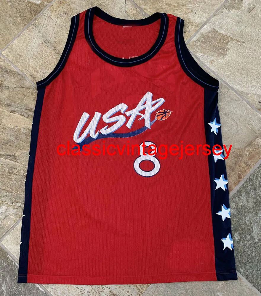 Vintage Team USA Jennifer Azzi Champion Champion Basketball Jersey Emelcodery Custom Любое название xs-5xl 6xl