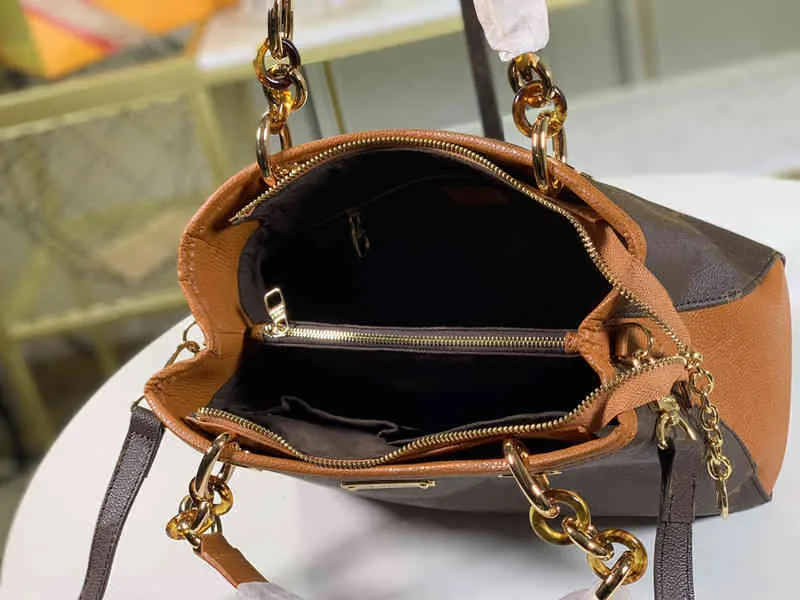 Fashion Designers Women Handbags Luxurys Lady Shoulder Bags High Quality Leather Messenger Bag Classic Flowers Crossbody Purses Chains Plaid Totes 42866-1