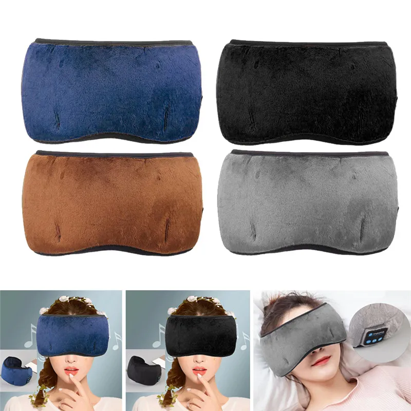 Bluetooth Sleep Masks Musik Ögon Mask Binaural Stereo för Side Sleepers Air Travel Eye Cover Sleeping Headband Speakers