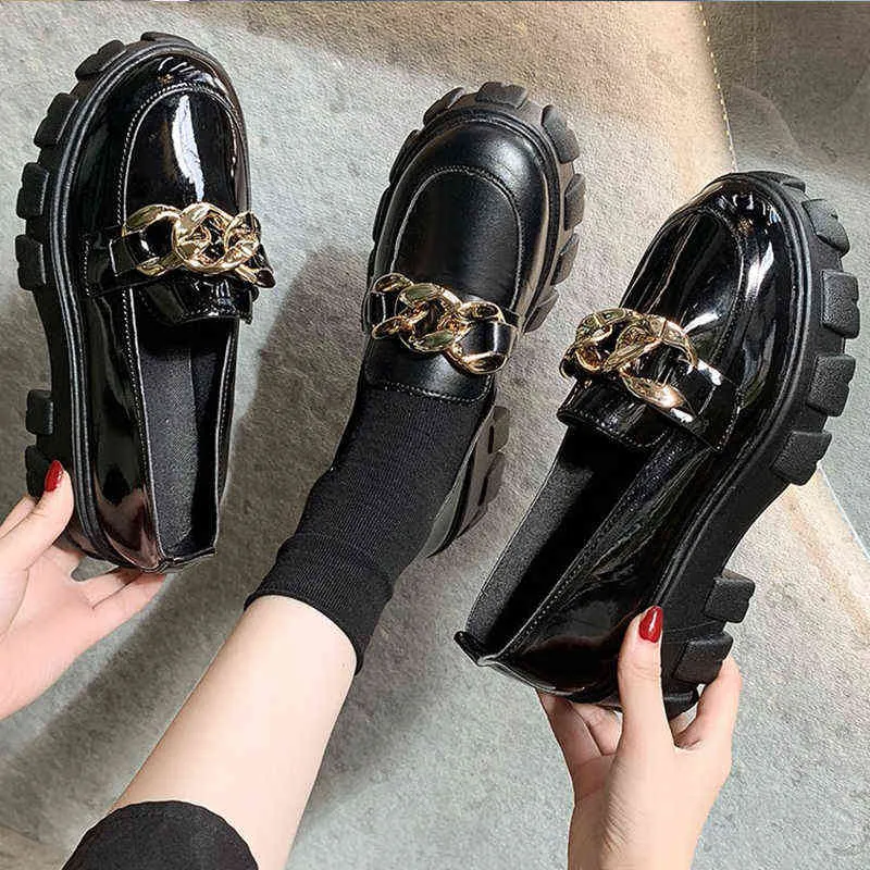 2022 Kadın Ayakkabı Kadın Moda Mary Janes Yuvarlak Ayak Flats Loafer'lar Oxfords Ayakkabı Rahat Bayanlar Topuklu Sneakers Ayakkabı Kadınlar Y220225