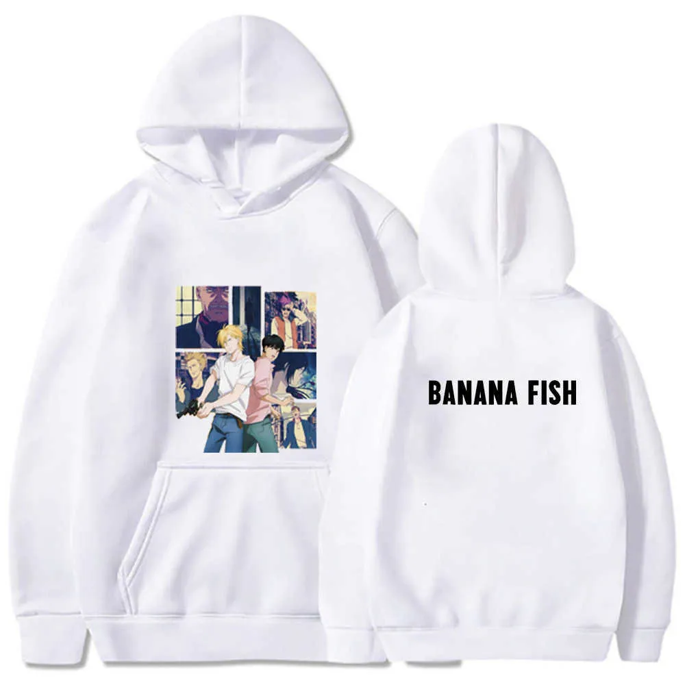 Banana Fish Hoodies Casual Design Harajuku Manches Longues Lâche Unisexe Vêtements Y0803