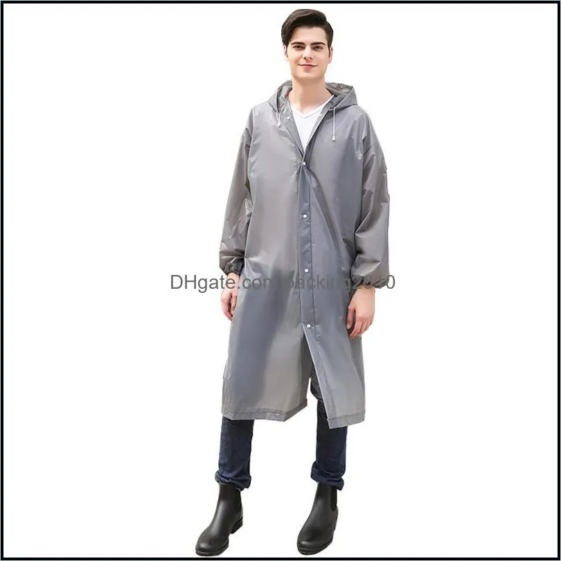 Rain -Coats House House Sundries Home Gardenrain Coats Mężczyźni Kobiety Przenośne wodoodporne z kapturem płaszcz przeciwdeszczowy Eva Tkanina wędkarska Outdoor Rainwear Reusabl