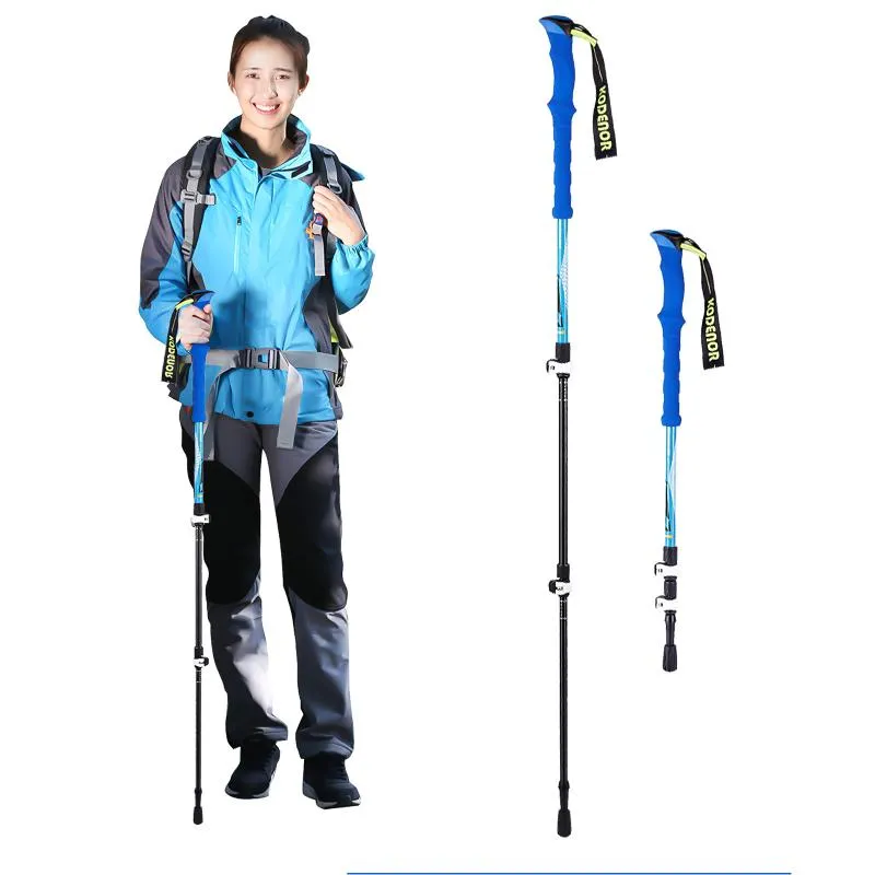 Trekking Poles Retractable Pole Ultra Light Three Section Straight
