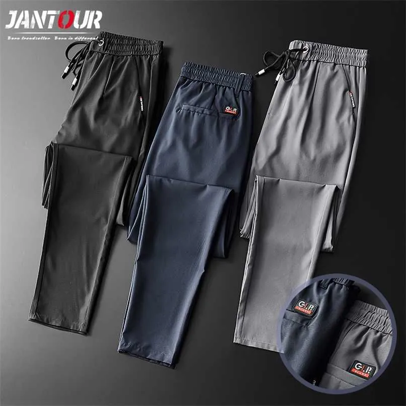 Pantaloni da uomo skinny autunnali Casual da jogging Outdoor Cargo Slim Classic Abbigliamento originale Pantaloni neri grigi sottili Fast Dry Uomo 38 211013