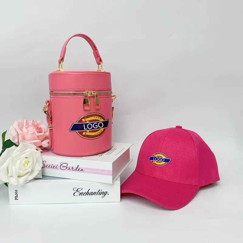 Sommar mode design lyx kväll väska bucket väska fiskare hatt set handväska