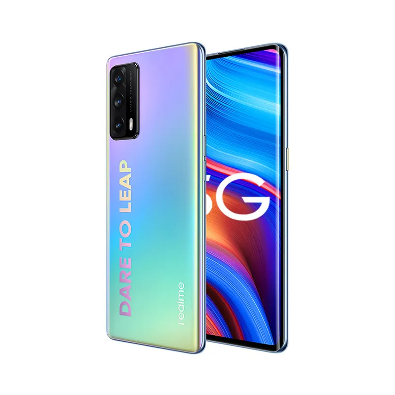 Oryginalny RealMe X7 Pro Ultra 5g Telefon komórkowy 8GB RAM 128GB ROM MTK 1000 PLUS 64.0MP AI 4500MAH Android 6.55 "AMOLED Pełny ekran Identyfikator Palca NFC Inteligentny telefon komórkowy