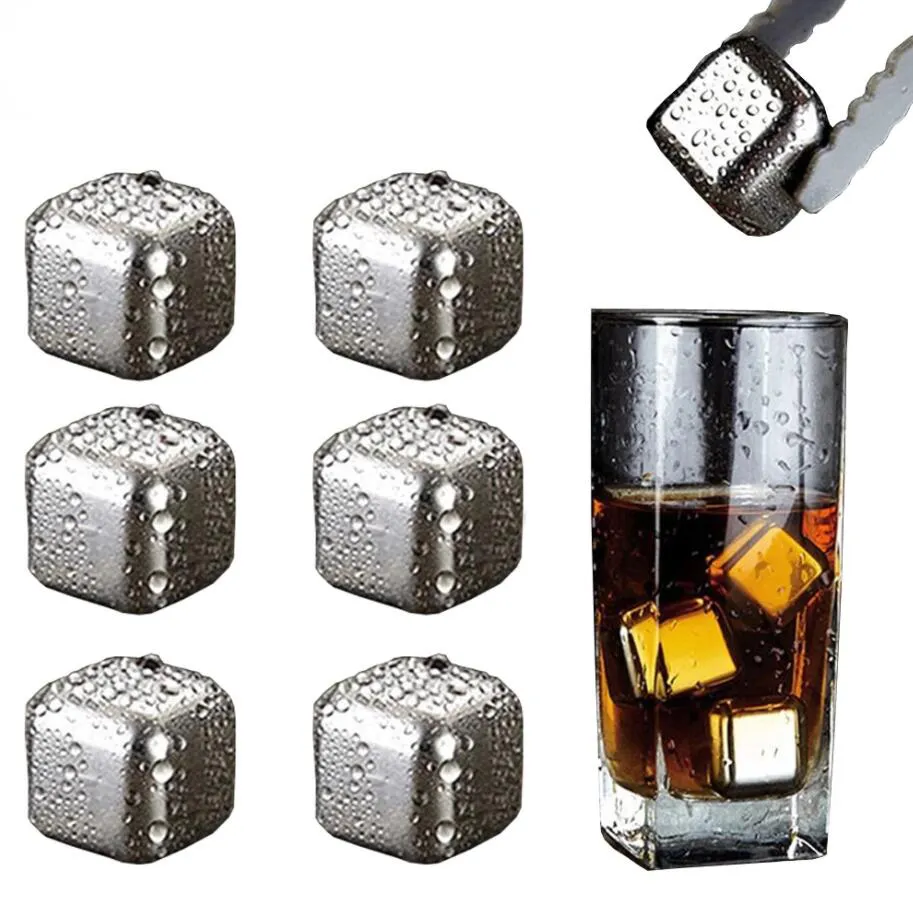 Stainless Steel Ice Cubes Reusable Chilling Stones for Beer