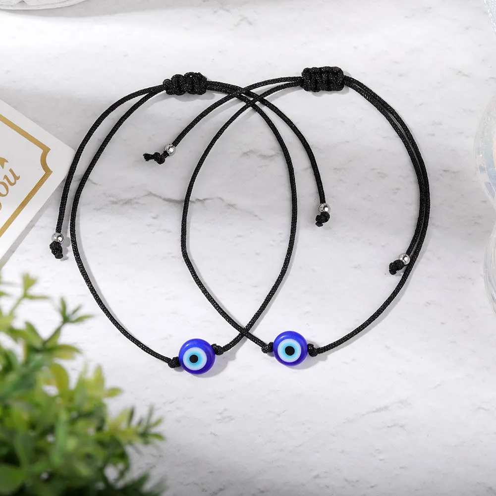 Handmade Evil Blue Eye Blue Eye Bracelet Use With Card And String Red And  Black Luck Amulet For Protection And Style From Xiteng04, $0.6
