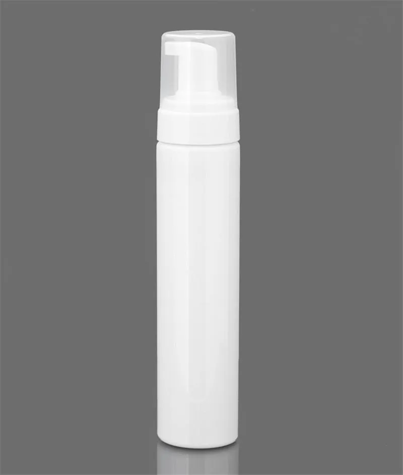 Vorratsflaschen, Gläser, 8 Unzen, 250 ml, Schäumer, Pumpen, Gesichtsreiniger, weißer Flüssigseifenspender, Est-Schaumflasche mit schwarzer Nachfüllbarkeit