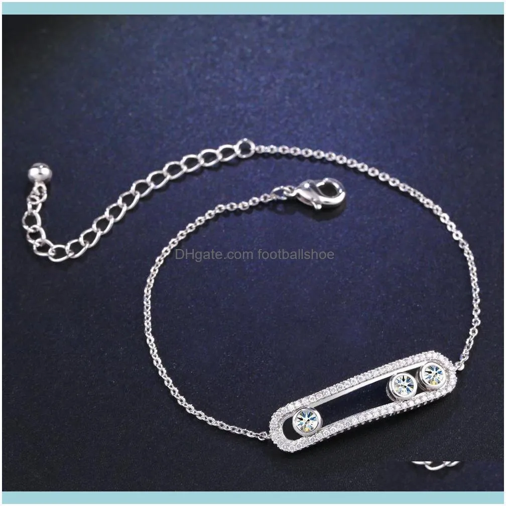 Länk, kedjearmband JewelryDesigners Products SPRG Summer of Micro Laid Zircon Armband i Japan och Sydkorea Drop Delivery 2021 6ZQL1