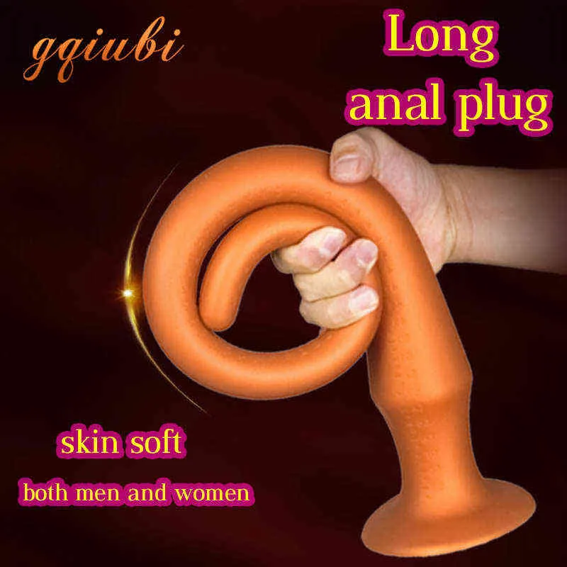 NXY Anal Toys Super Long Silicone Big Anal Butt Plug Dilator Stretcher Homme Ananal Buttplug Dildo Vanvinal 플러그 남자를위한 성인 섹스 1125