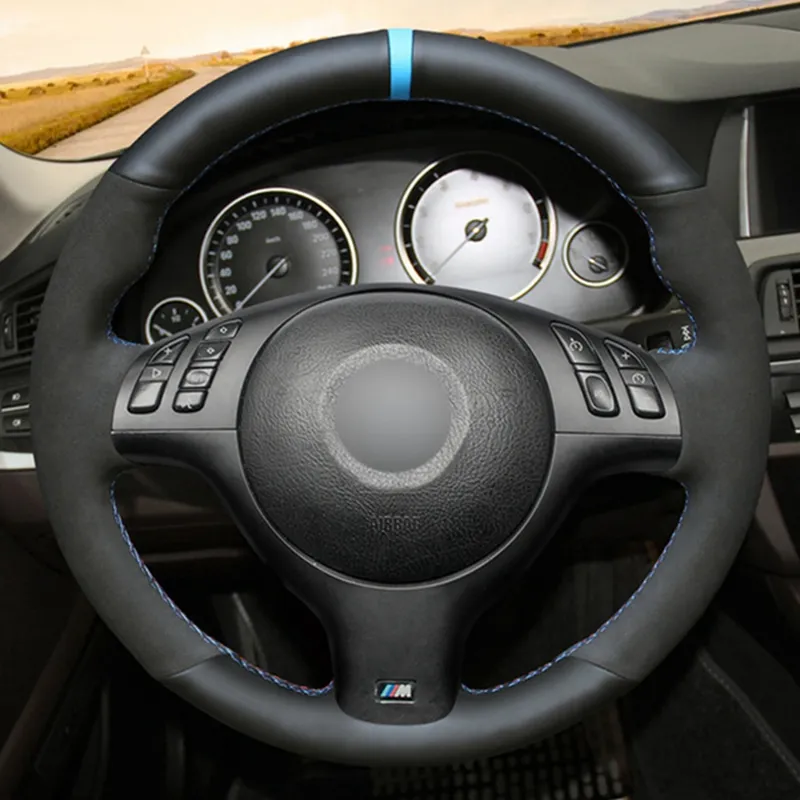 Hand Stitched Black Leather Suede Black Steering Wheel Cover For BMW M Sport E46 330i 330Ci E39 540i 525i 530i M3 E45 DIY From Gzy3300 41.31 DHgate.Com