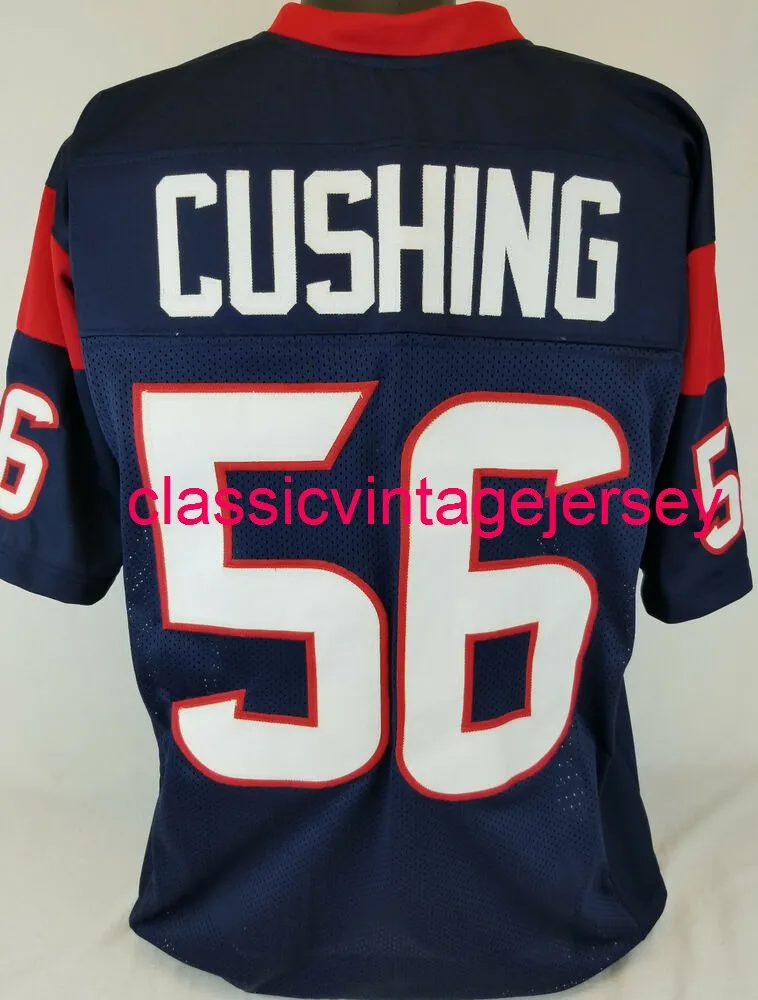 Uomo Donna Gioventù Brian Cushing Maglia da calcio blu cucita su misura XS-5XL 6XL