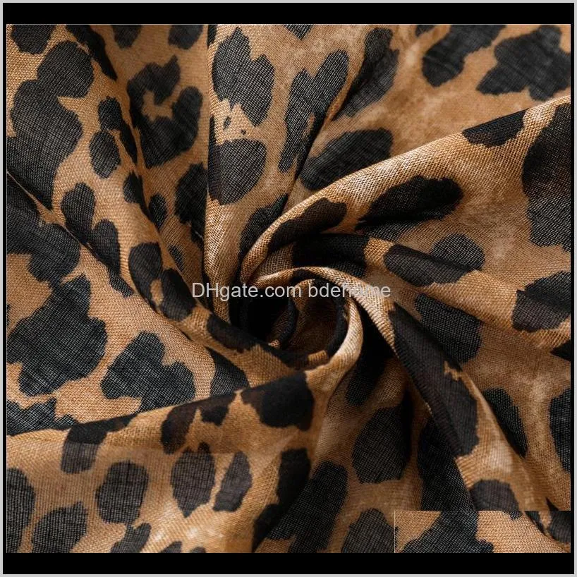 black winter cotton leopard print scarf women brown scarve & wraps girls fashion hijab long scarf shawls