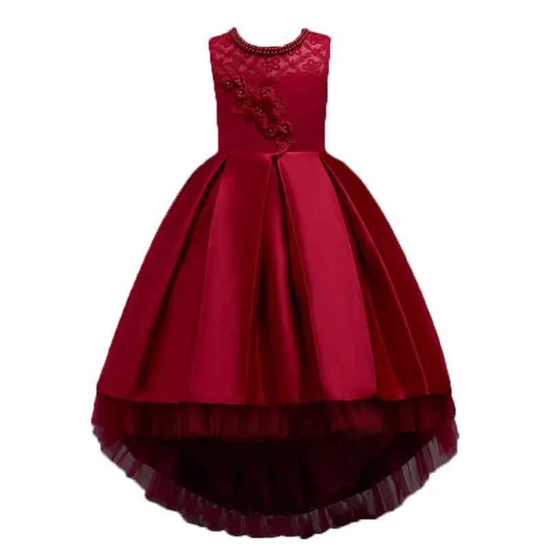 2019 verão crianças vestidos para meninas elegante princesa vestido flor meninas vestido de casamento vestido de festa adolescente 5 6 7 8 9 10 11 12 anos G1215