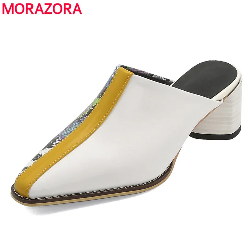 Morazora Plus Size 34-42ファッションシューズ女性サンダルパッチワークハイヒールの女性のマレッジレディースパーティーウェディングシューズ履物210506