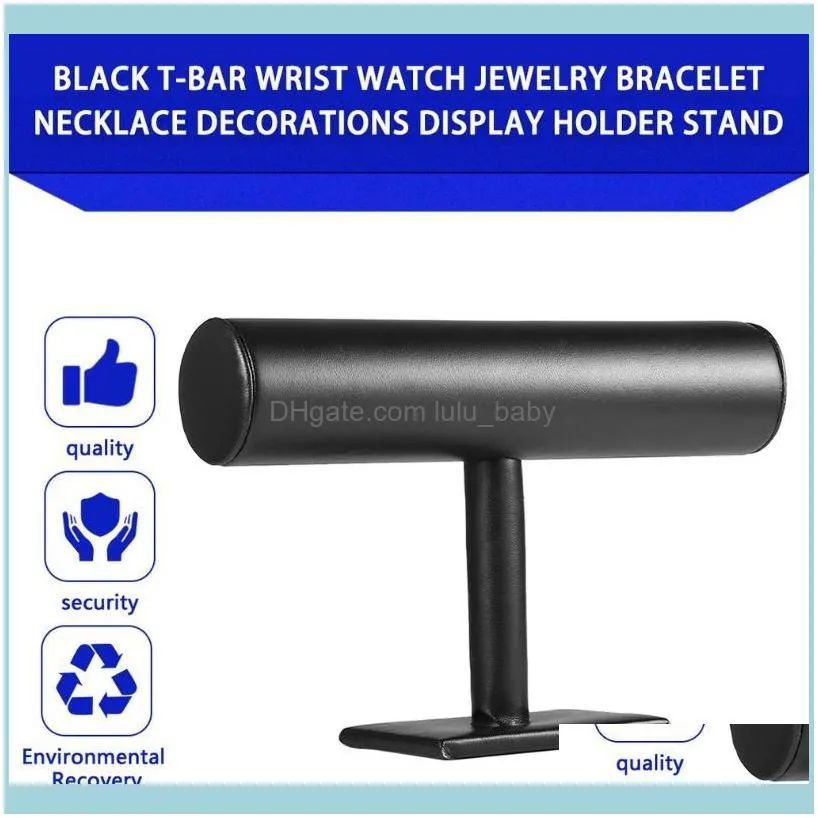 Flocking Good Handcraft Bracelet T-bar Rack Wrist Watch Jewelry Necklace Decorations Display Holder Stand Pouches, Bags