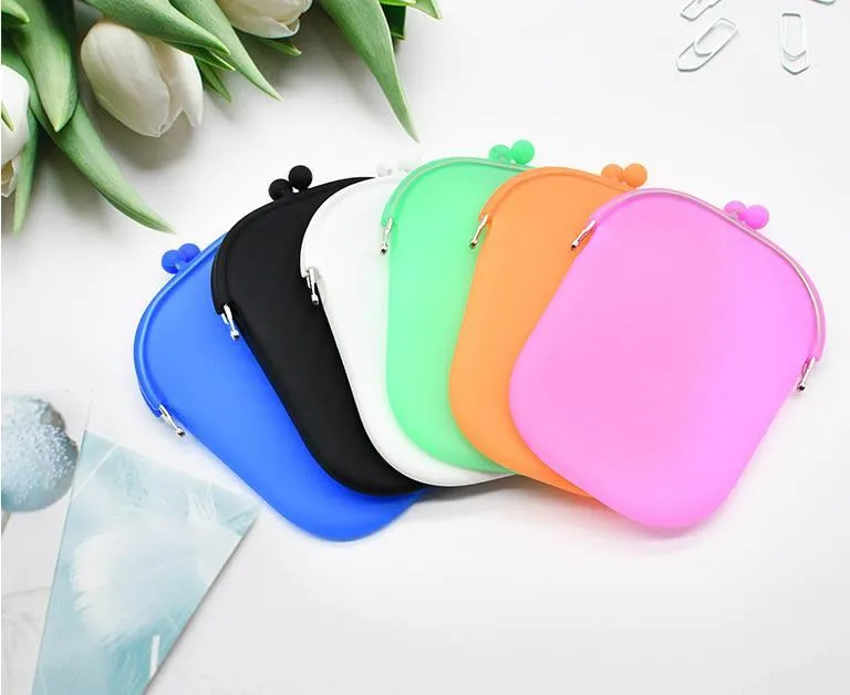 Food Grade Silicone Storage Bags Portable Face Masks Silicone Organizer Dustproof Moisture-proof Cover Holder Case Waterproof Makeup Bag SN6267