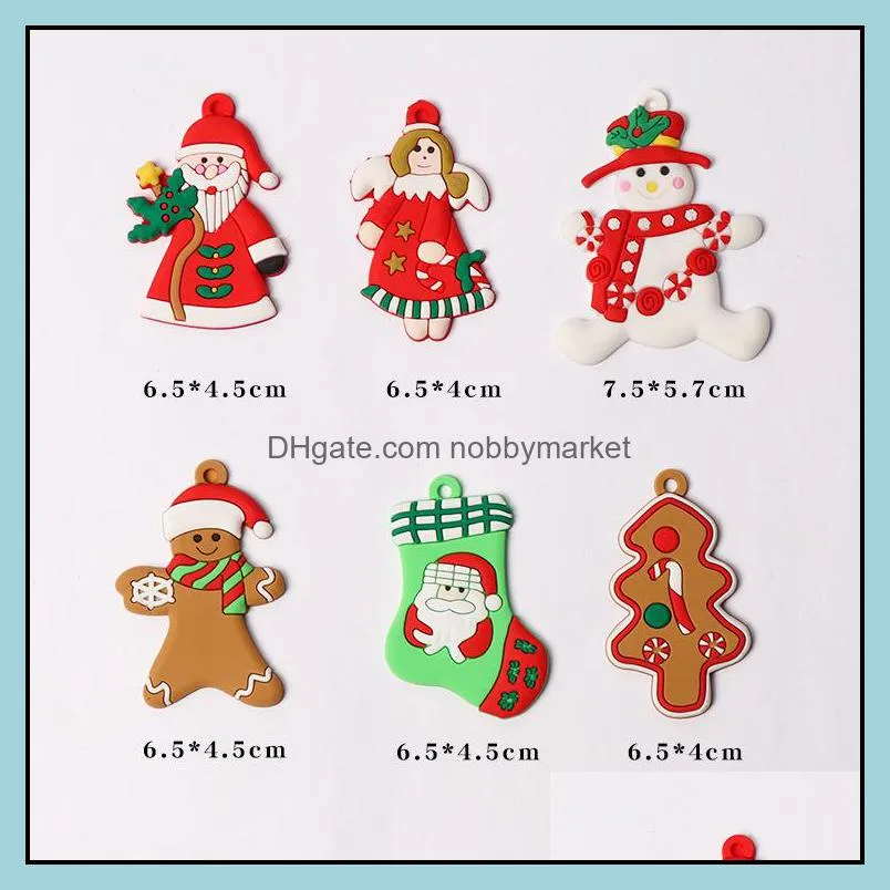 Mix Christmas Charms Xmas Tree Ornaments Santa Claus Snowflake Snowman Pendants DIY Jewelry Accessories Wholesale