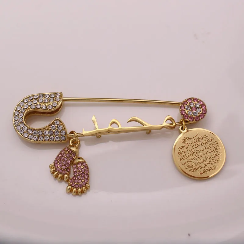 دبوس الذهب بروش العين الملونة