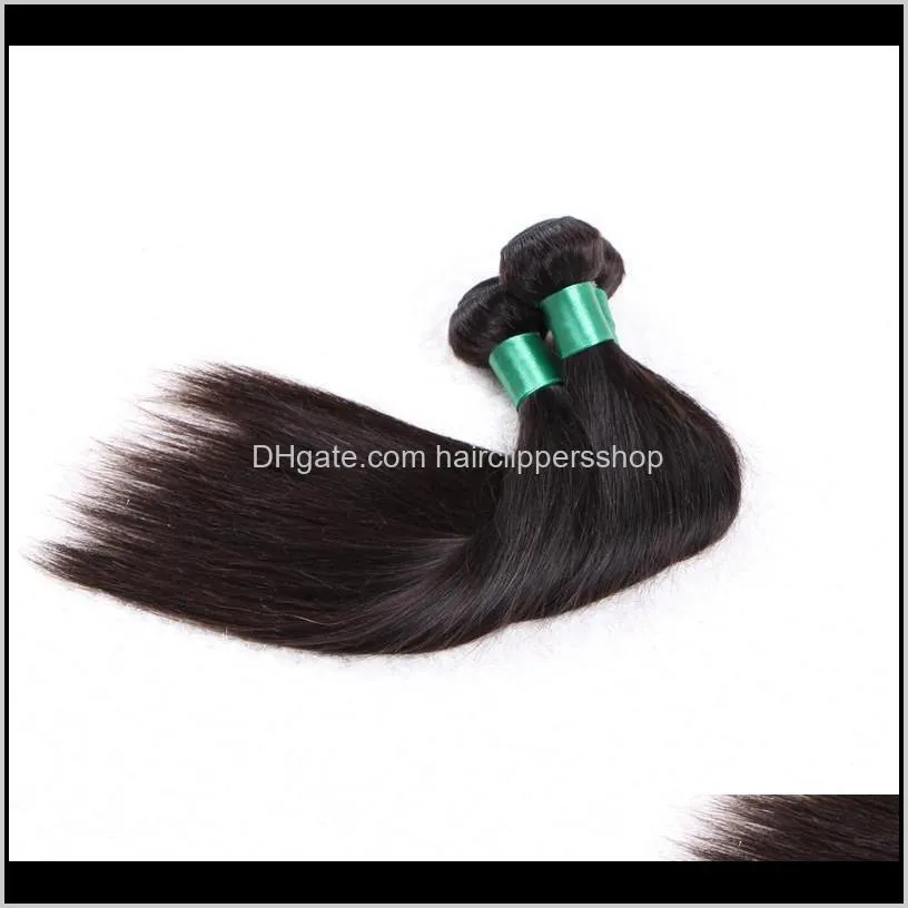 brazilian straight hair 4 bundles non-remy hair shipping natural black color 100% human hair weaving, 