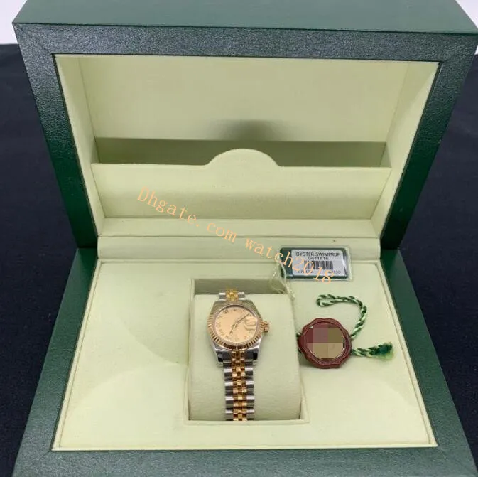 Frauen Armbanduhren Original Box Paper 179173CR 26mm Diamantzifferblatt Mechanische Automatische Jubiläumsarmband Luxus Dame Uhren