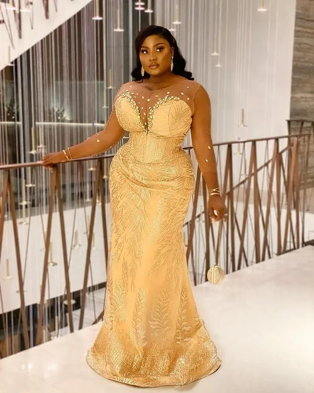 Plus size best sale gold mermaid dress