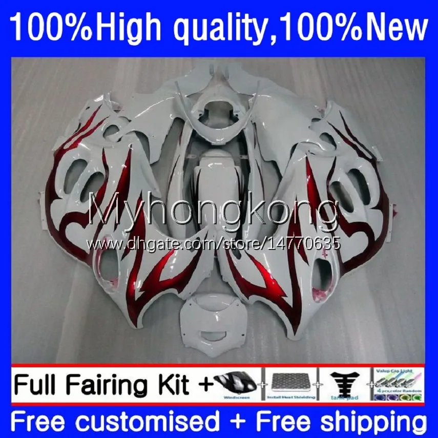 Fairings för Suzuki Katana GSXF 600 750 CC GSX600F GSXF750 GSXF-600 17NO.14 600cc 750cc GSX750F 98 99 00 01 02 GSXF-750 Röda flammor GSXF600 1998 1999 2000 2001 2002 Kropp