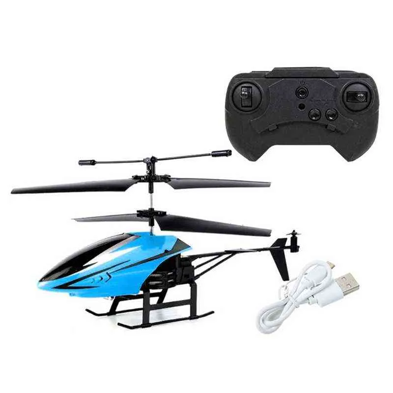 Mini hélicoptère à 2 canaux avec télécommande - Jouet pour enfant - Cadeau  idéal (bleu) : : Mode