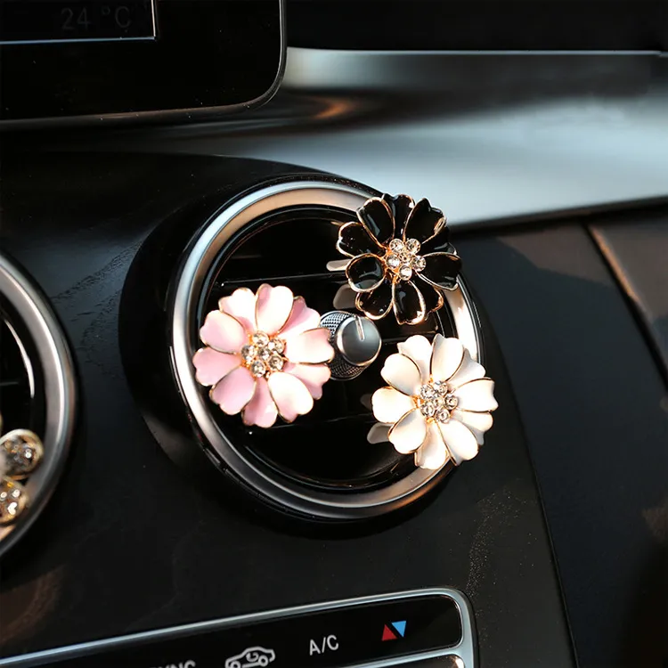 Car Perfume Clip Home  Oil Diffuser For Car Outlet Locket Clips Flower Auto Air Freshener Conditioning Vent Clip DH8888