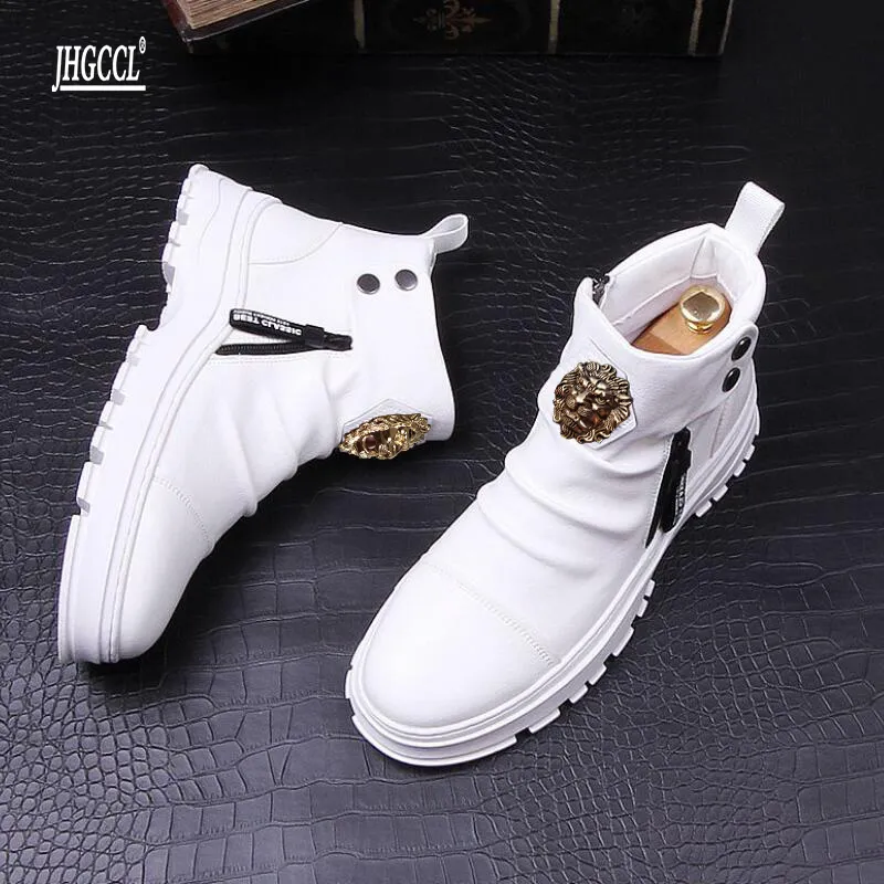 New Martin Love High End Boots Anti-Wrinkle Gang Wedding Shoes Punk Comfort Shoe chaussure homme  Motorcycle Work & Safet boot A23