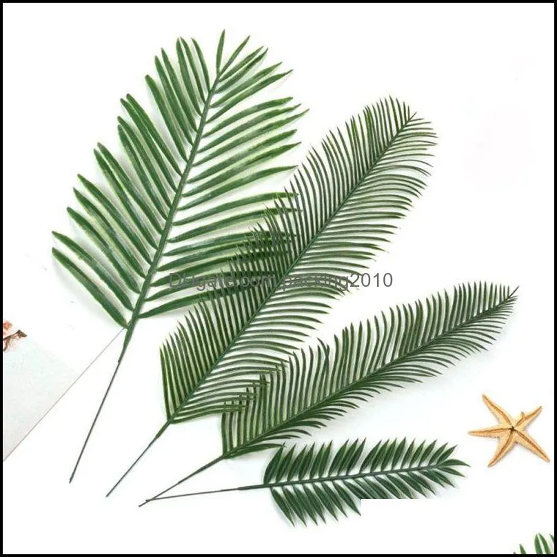 Festes Festes Suprimentos Home GardenMonstera 20 pcs Artificial Palm Palm Folhas Folhas Verdes Folhas de Folha Plantas Diy Decoração Decoração Flores L