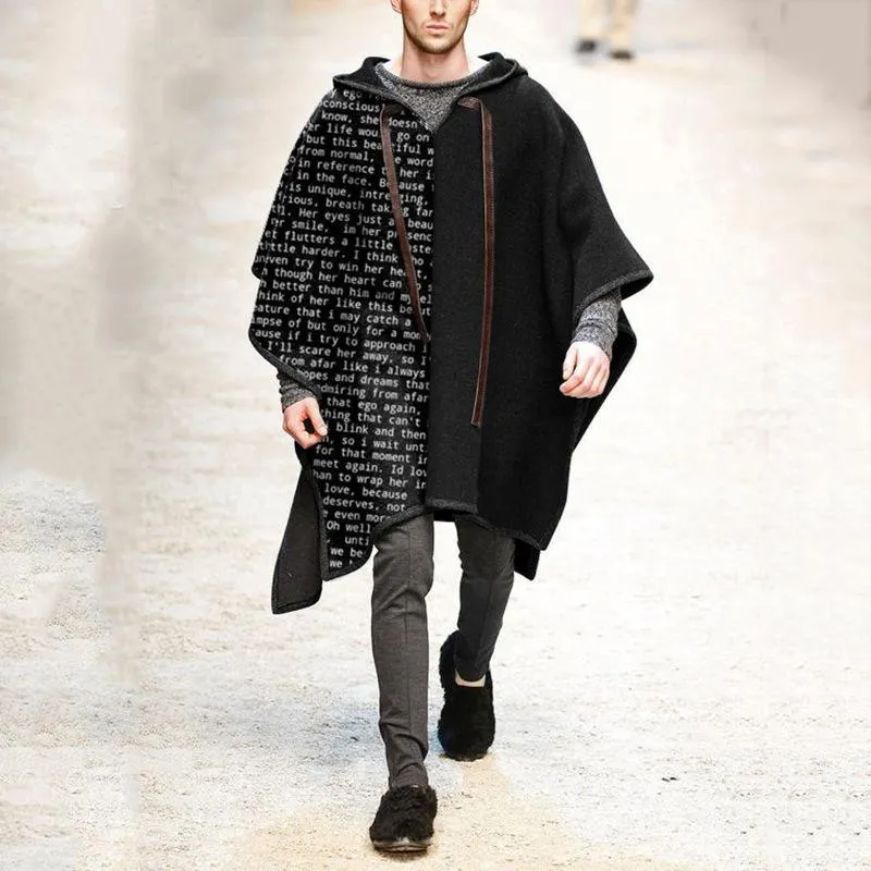 Mens winter poncho coat online