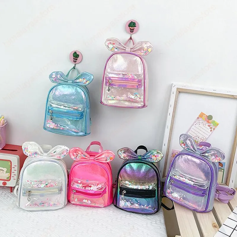 Dzieci mini plecak torebka ładny błyszczący torniste torby szkolne dla dzieci kawaii bowpacks