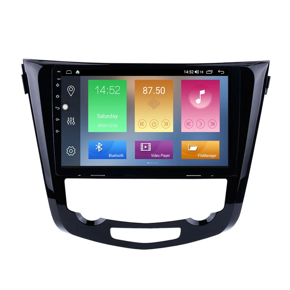 Android Car DVD-radiosspelare för NISSAN QASHQAI X-TRAIL 2014 Head Unit med TV Spegel Link USB GPS Navigation System 10.1 tum