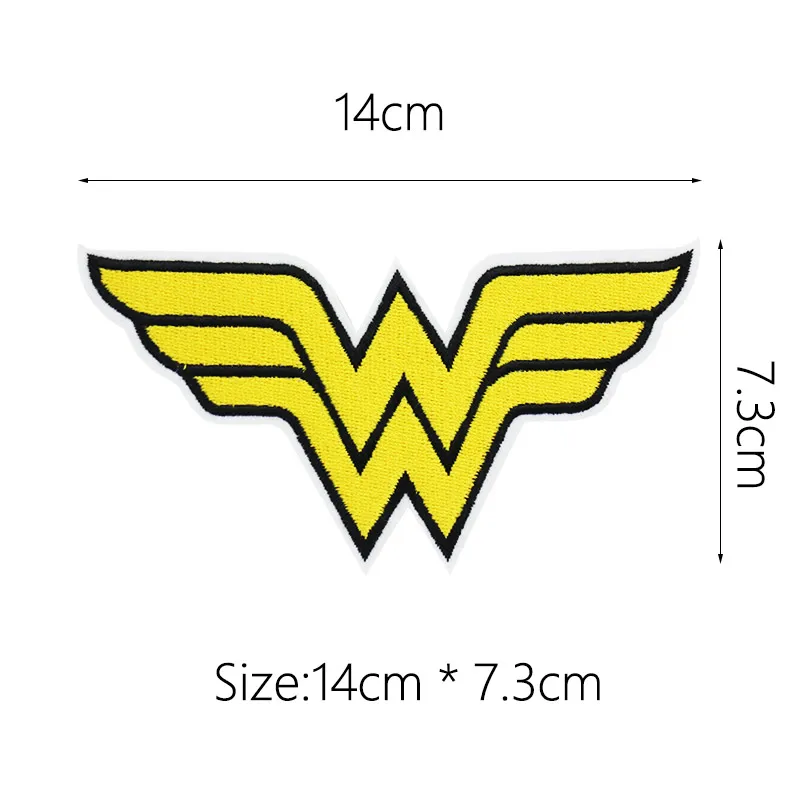 Cartoon Wonder Woman Heros Patch Rattreted Iron Patch per abbigliamento per bambini fai -da -te Distintivi all'ingrosso