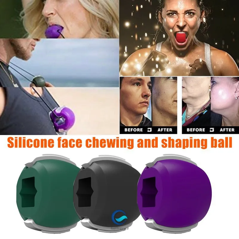 Jawline Exerciser Face Facial Muscle Jaw Trainer Chew Beauty Fitness Ball  Neck